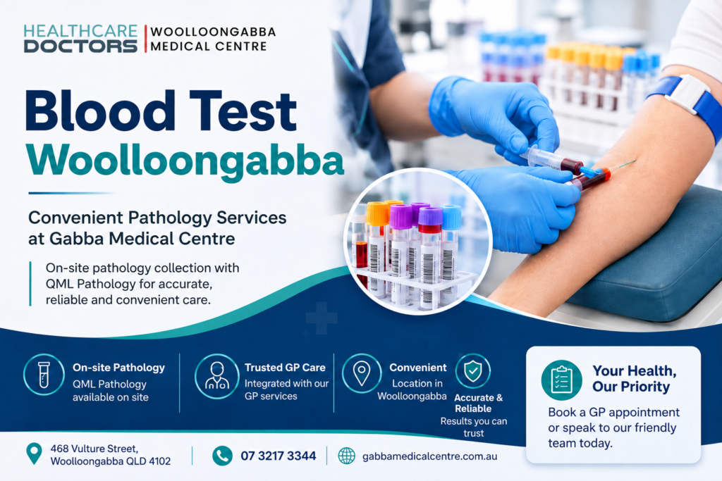 Blood test and pathology services in Woolloongabba at Gabba Medical Centre